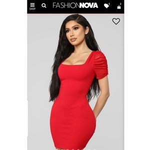 All in the shoulders mini dress